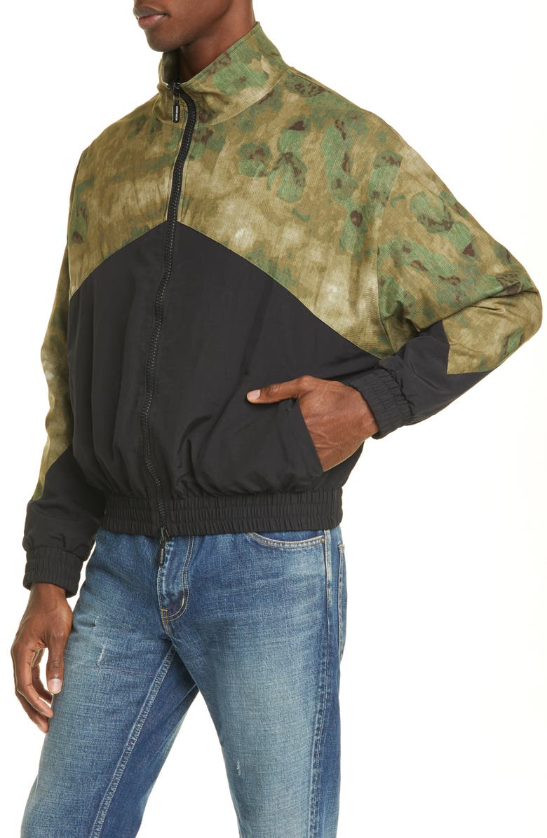 Rhude Camo Water Resistant Nylon Flight Jacket, Alternate, color, 