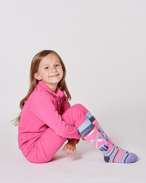 Deux Par Deux Baby Girl Winter Ski Socks With Merino Wool In Multi