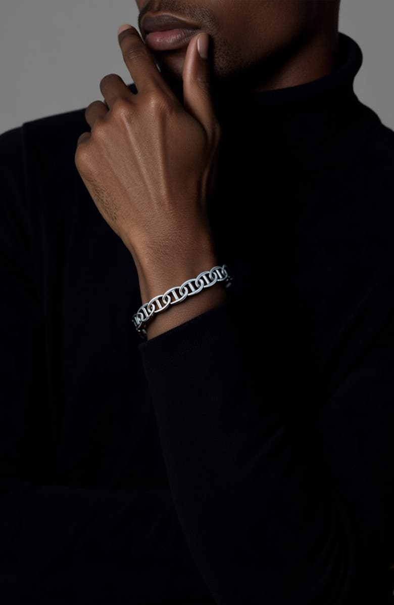 Mr. Ettika Men's Mariner Chain Bracelet, Alternate, color, Silver