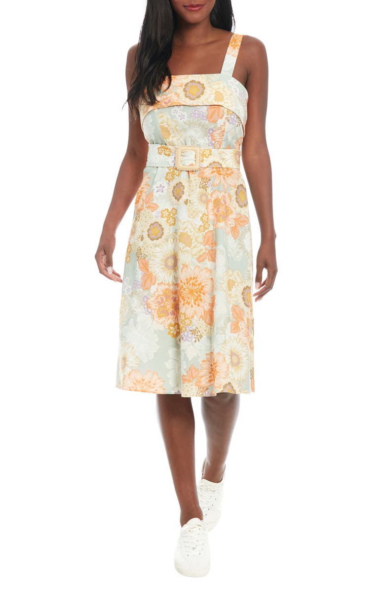 lace up linen dress Off-White Linen Lace-Up Open Back Midi Slit Casual Chic Dress /3-2-1