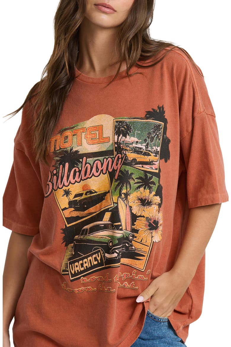 On the Road Cotton Graphic T-Shirt, Alternate, color, HAZEL