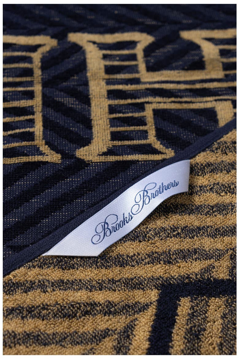 Logo Cotton Beach Towel, Alternate, color, NAVY