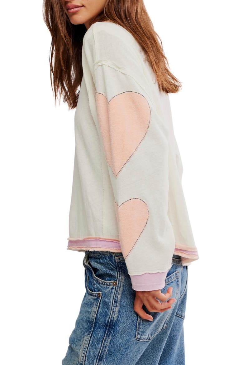 You're a Star Cotton Knit Top, Alternate, color, MINT HEART COMBO