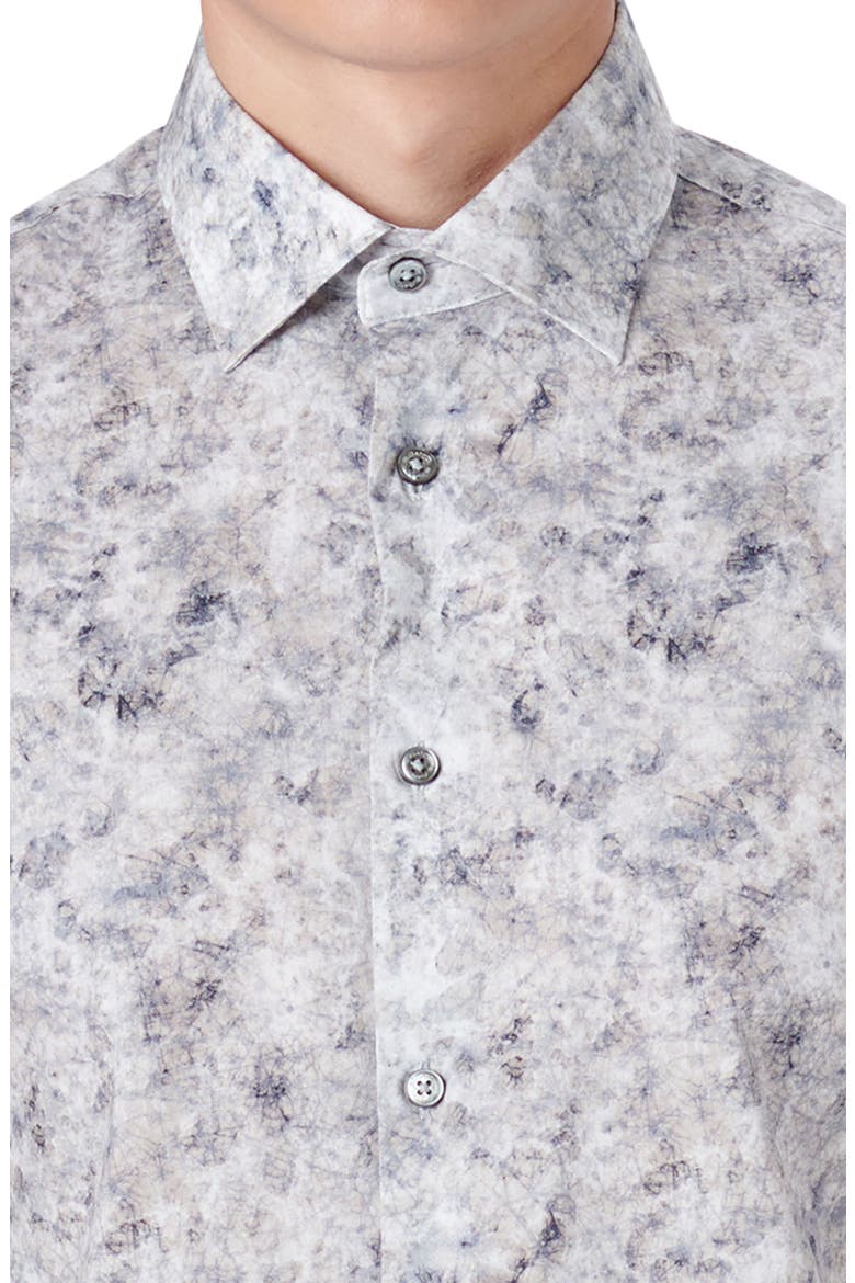 Shaped Fit Button-Up Shirt, Alternate, color, STONE