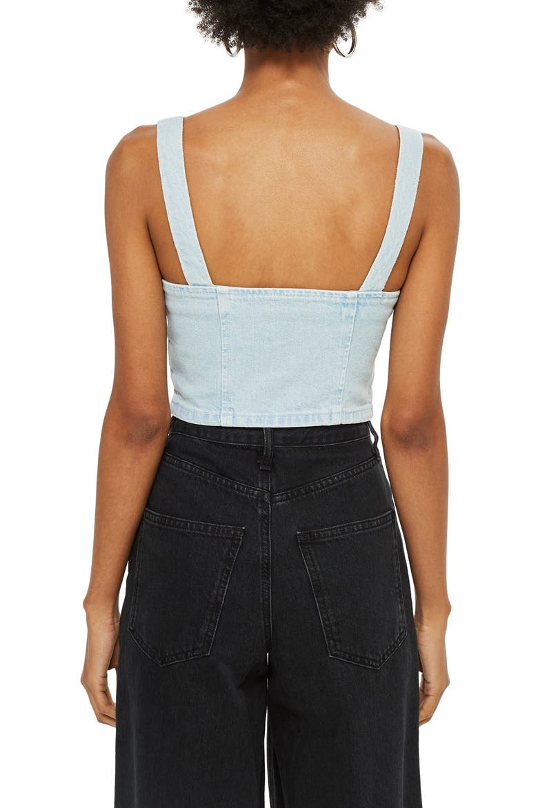 Denim Bustier, Alternate, color, LIGHT DENIM
