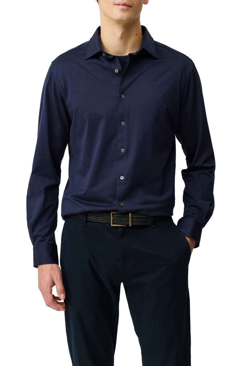 Ascot Park Button-Up Shirt, Main, color, INK