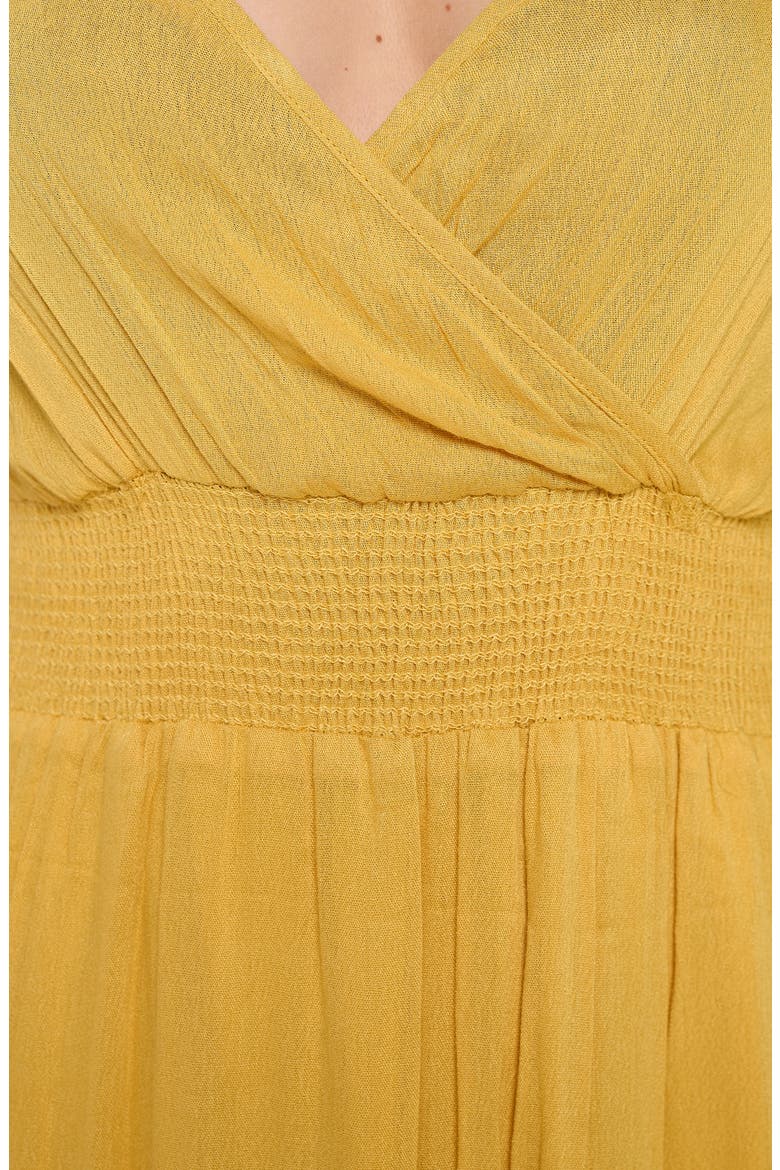 Solid Sleeveless Gauze Maxi Dress, Alternate, color, MANGO