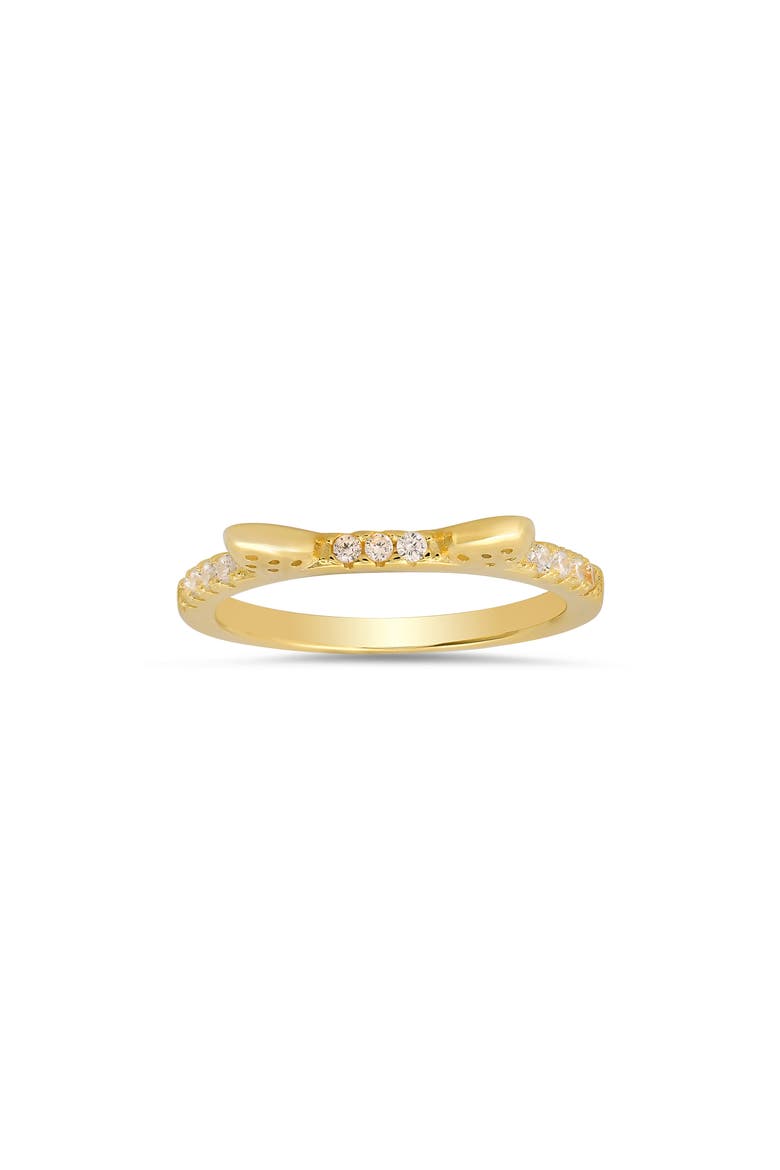 CZ Pavé Kitty Cat Ring, Alternate, color, GOLD