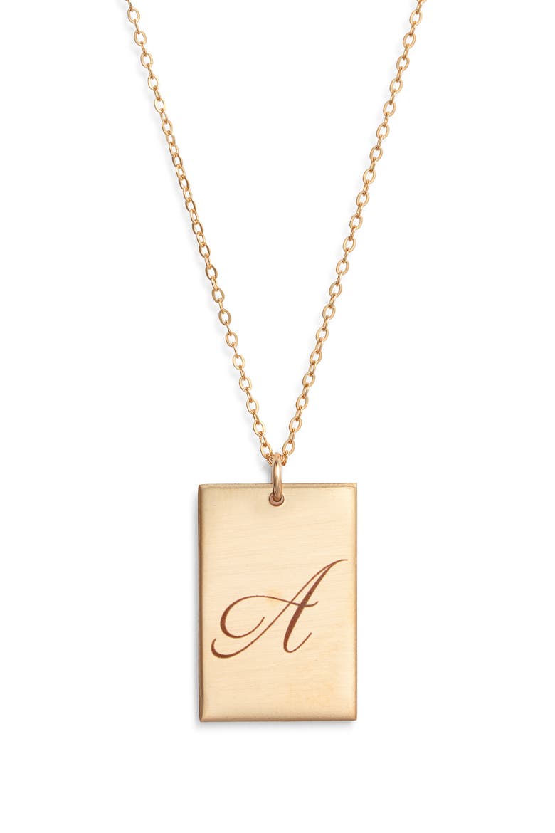 Stella Initial Pendant Necklace, Main, color, GOLD / A