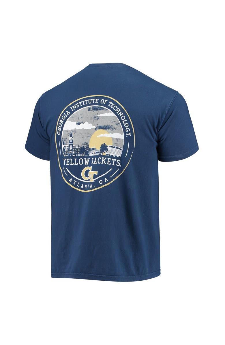 IMAGE ONE Men's Navy Georgia Tech Yellow Jackets Circle Campus Scene T-Shirt, Alternate, color, 