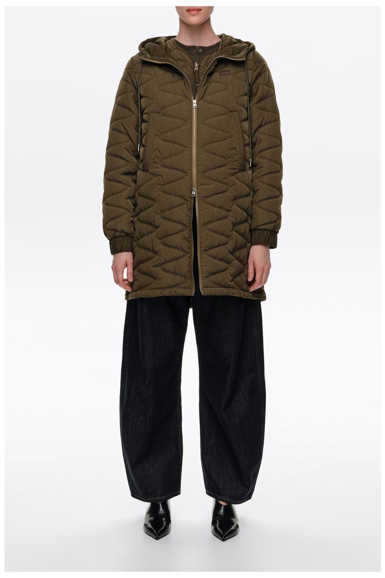 Mid-length Puffer Jacket, Main, color, KHAKI