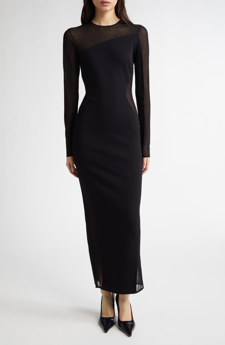 Stella McCartney Long Sleeve Compact Knit Miracle Dress, Main, color, 