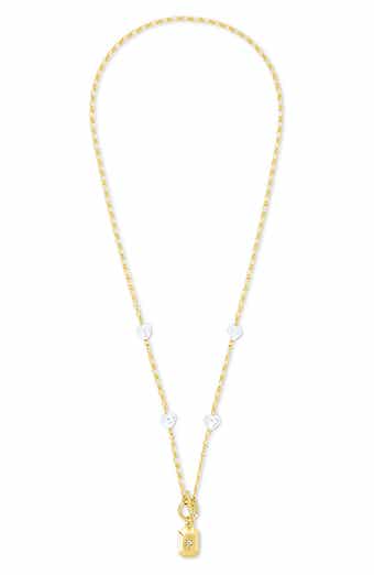 Sterling Forever Shaye Cubic Zirconia Pendant Toggle Necklace