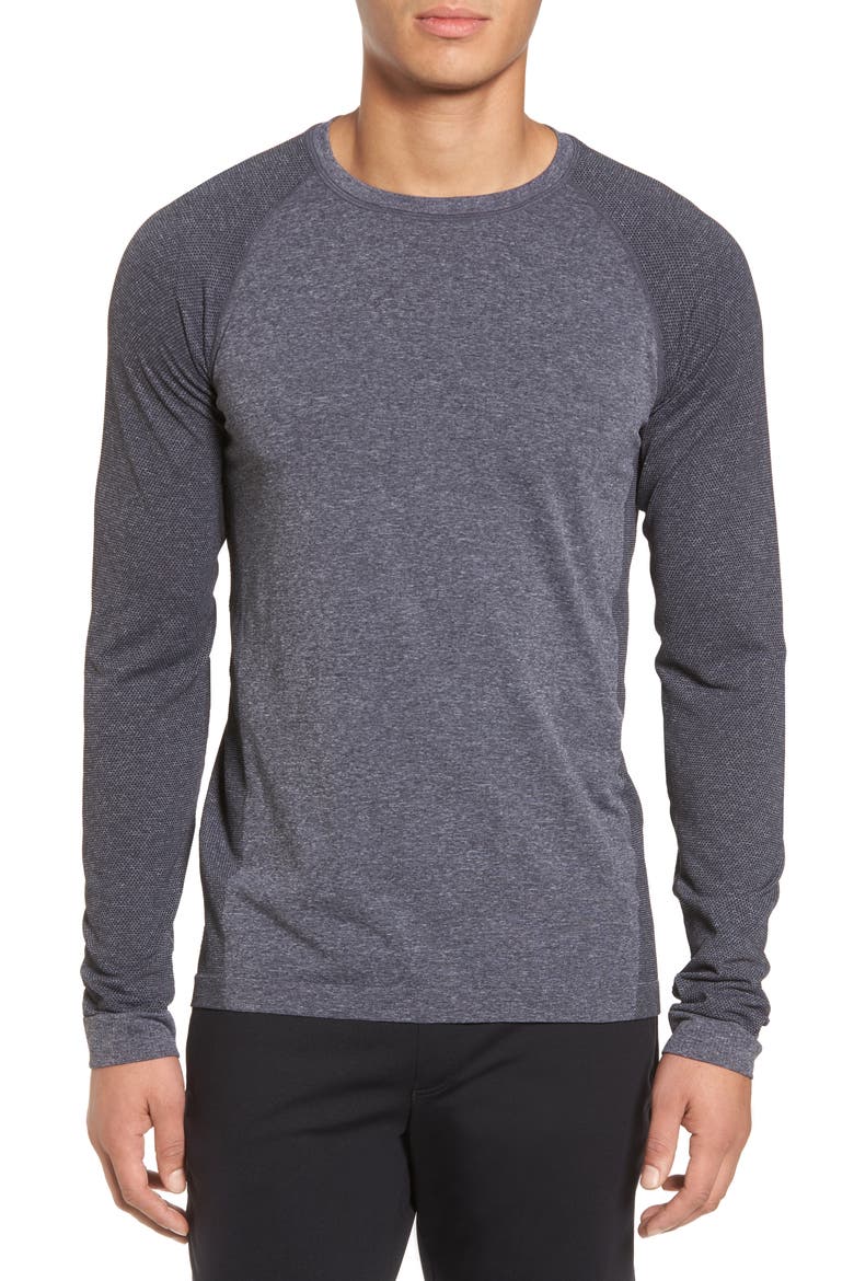 Vapor Long Sleeve T-Shirt, Main, color, HEATHER ASPHALT