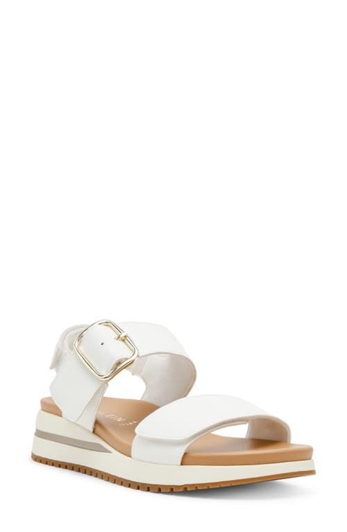 Anne Klein Evanti Ankle Strap Platform Sandal In White