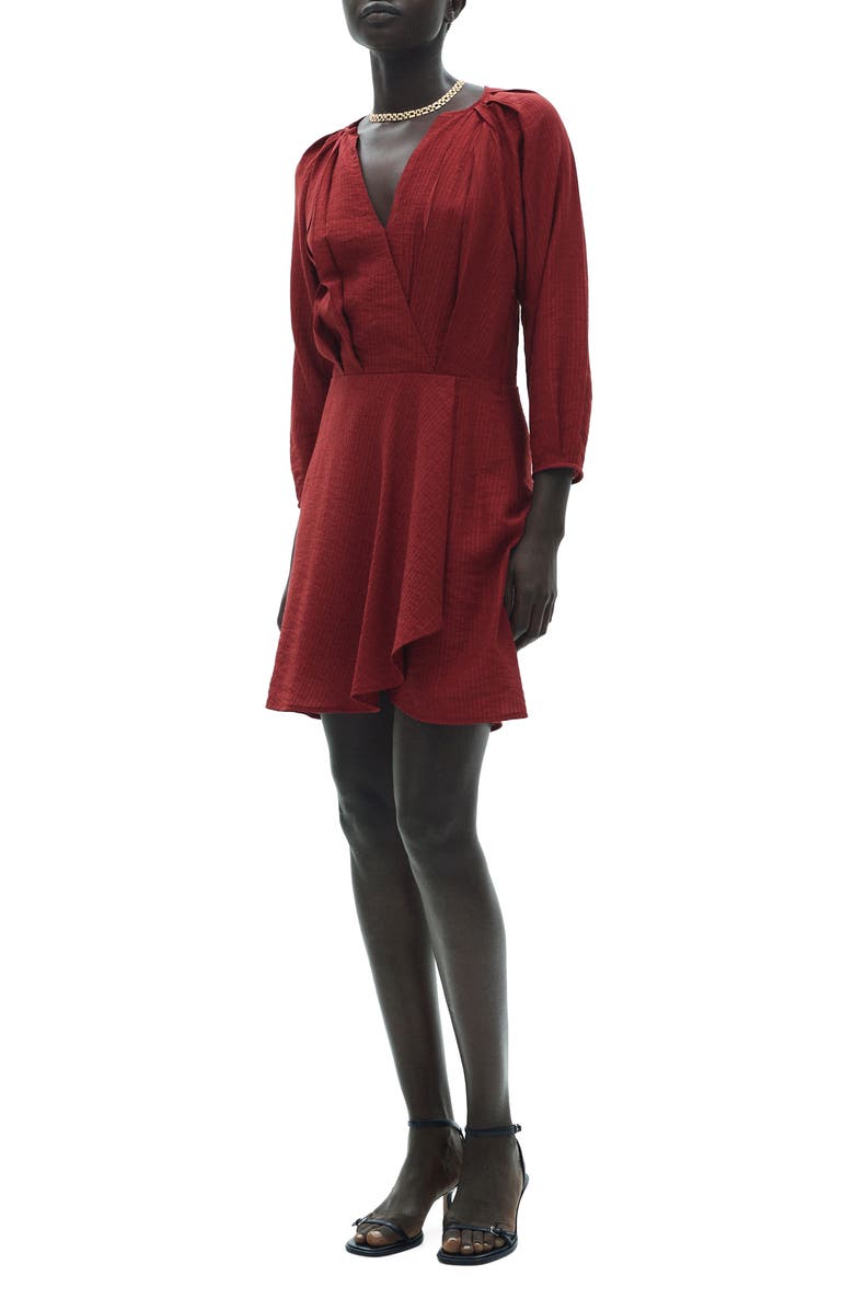 MANGO Textured Long Sleeve Dress, Main, color,