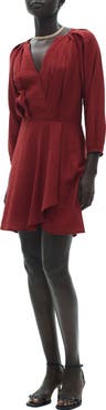 MANGO Textured Long Sleeve Dress