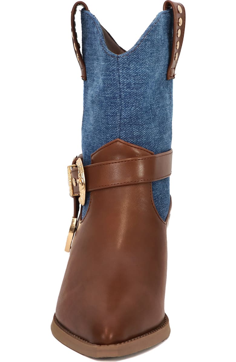 Seven7 Western Two-Tone Bootie, Alternate, color, Denim