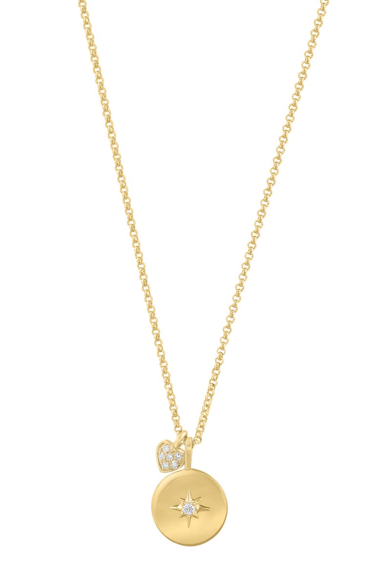 EFFY 14K Gold Diamond Sunburst Pendant Necklace, Alternate, color, Gold