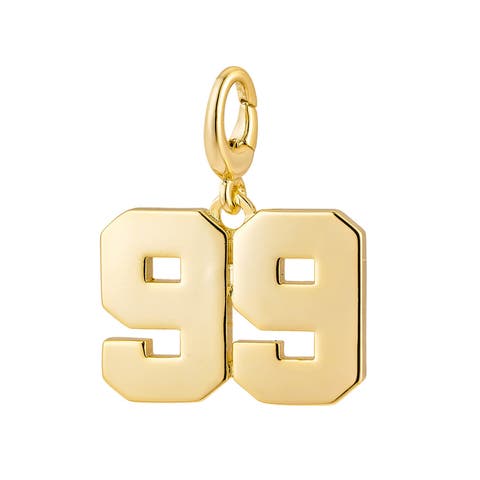 Drip Digits Number Pendant Charm