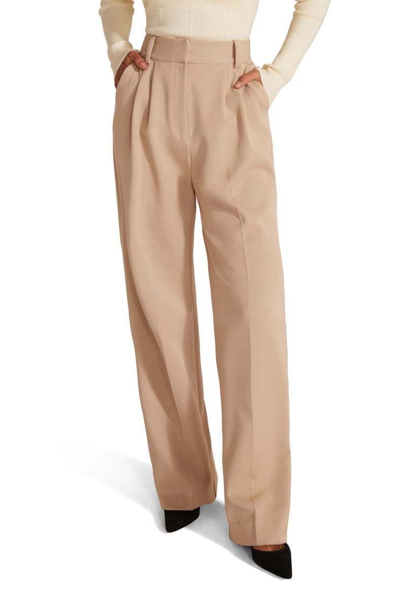 The Favorite Pant Pleat Pants, Main, color, BEIGE