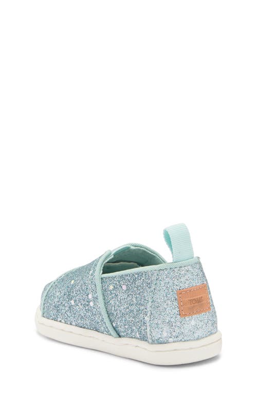 Toms Kids' Classic Alpargata Glitter Slip-on In Light/pastel Green