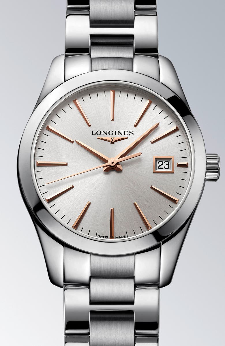 Longines Conquest Classic Bracelet Watch, 34mm, Alternate, color, 