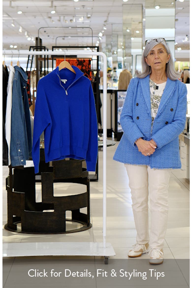 Hudson Quarter Zip Cashmere Sweater video