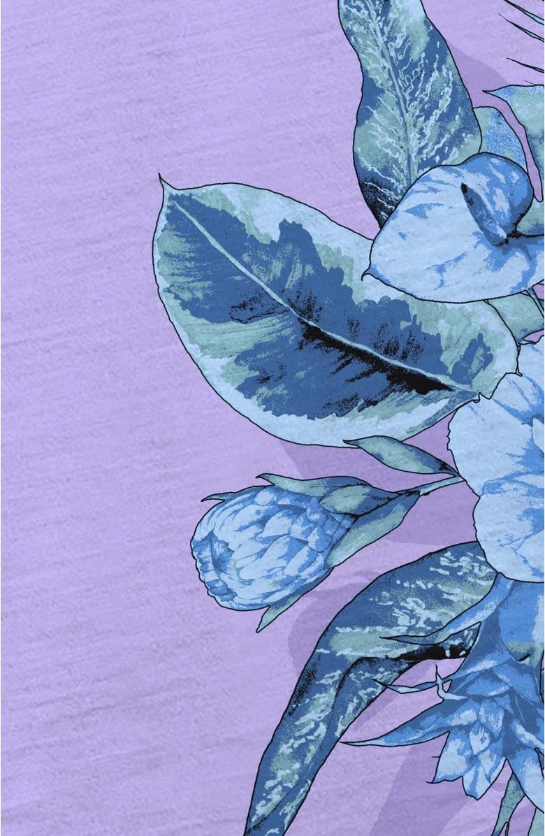 Lords of Harlech Mali Floral Lavender Mens Wool Johnny Collar Polo, Alternate, color, Mali Floral Lavender