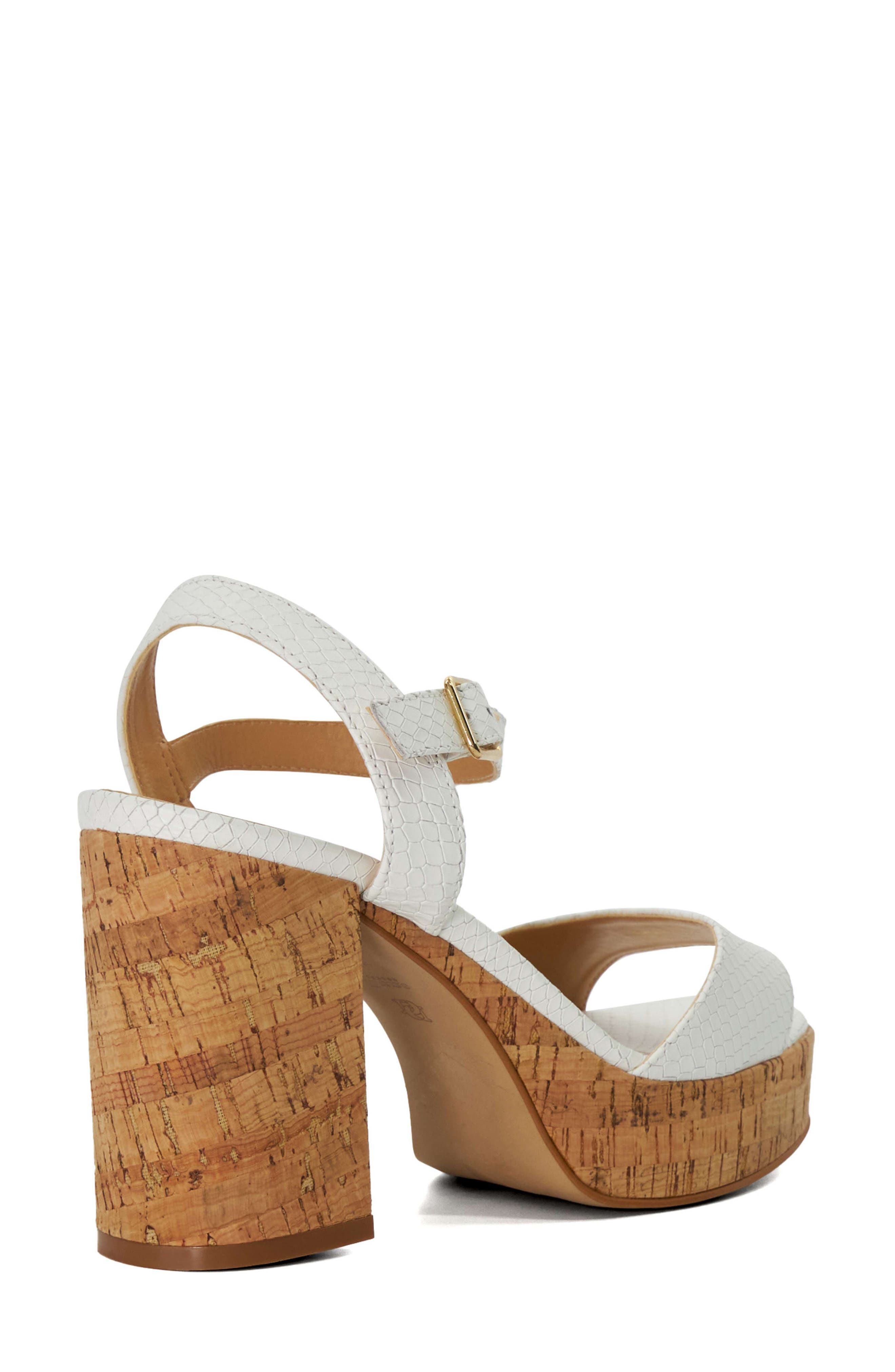 Dune London Jodi Platform Sandal, Alternate, color, White