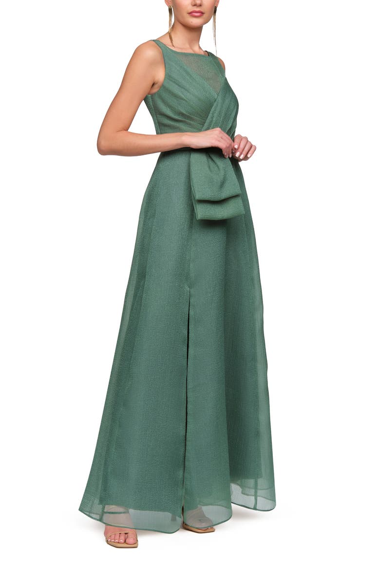 Carey Organza Gown, Alternate, color, MALLARD