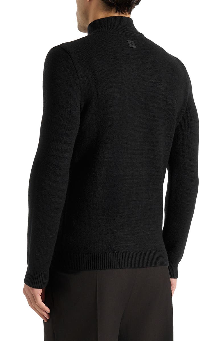 Manière De Voir Torin Quarter Zip Knit Jumper, Alternate, color, Black
