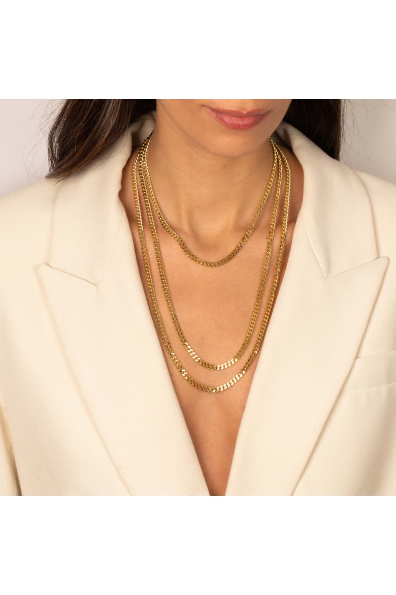 Chunky Cuban Chain Necklace, Alternate, color, Gold - 24 Inch