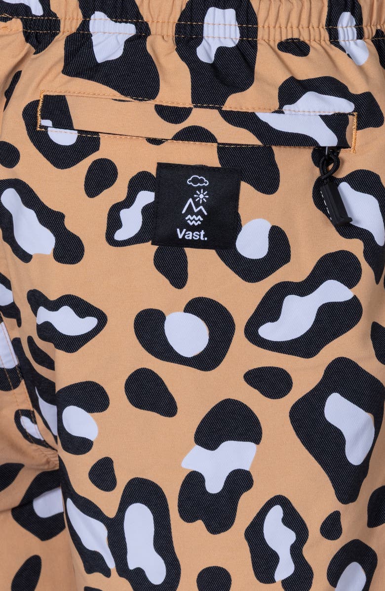 VAST Leopard Print Volley Swim Trunks, Alternate, color, Leopard