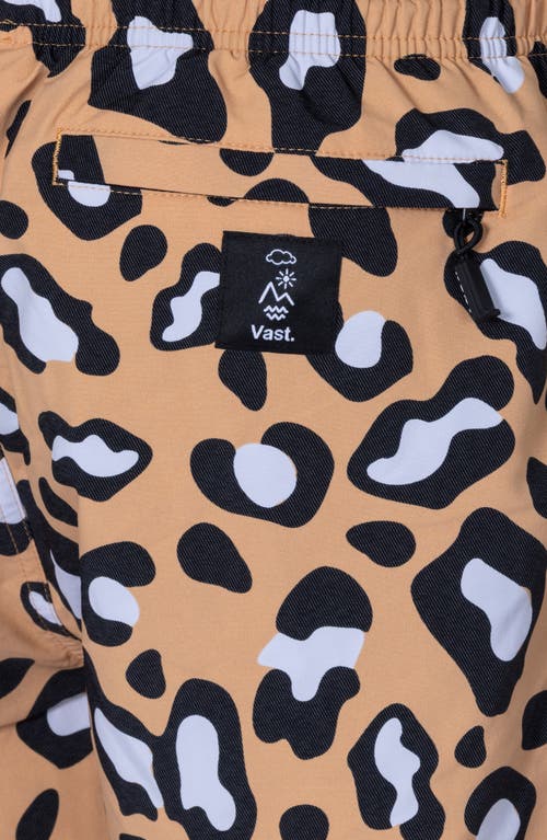 Vast Leopard Print Volley Swim Trunks