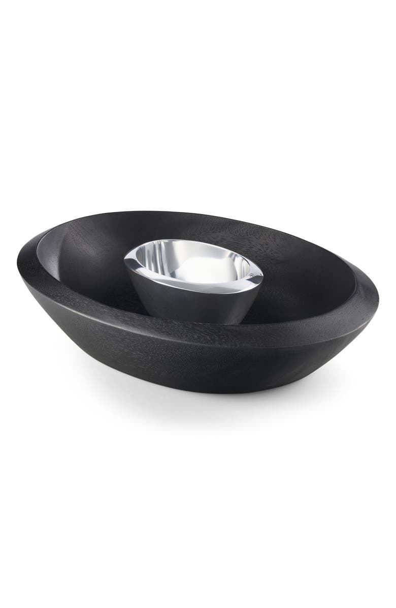 Nambé Noir Chip & Dip Bowl, Main, color, 