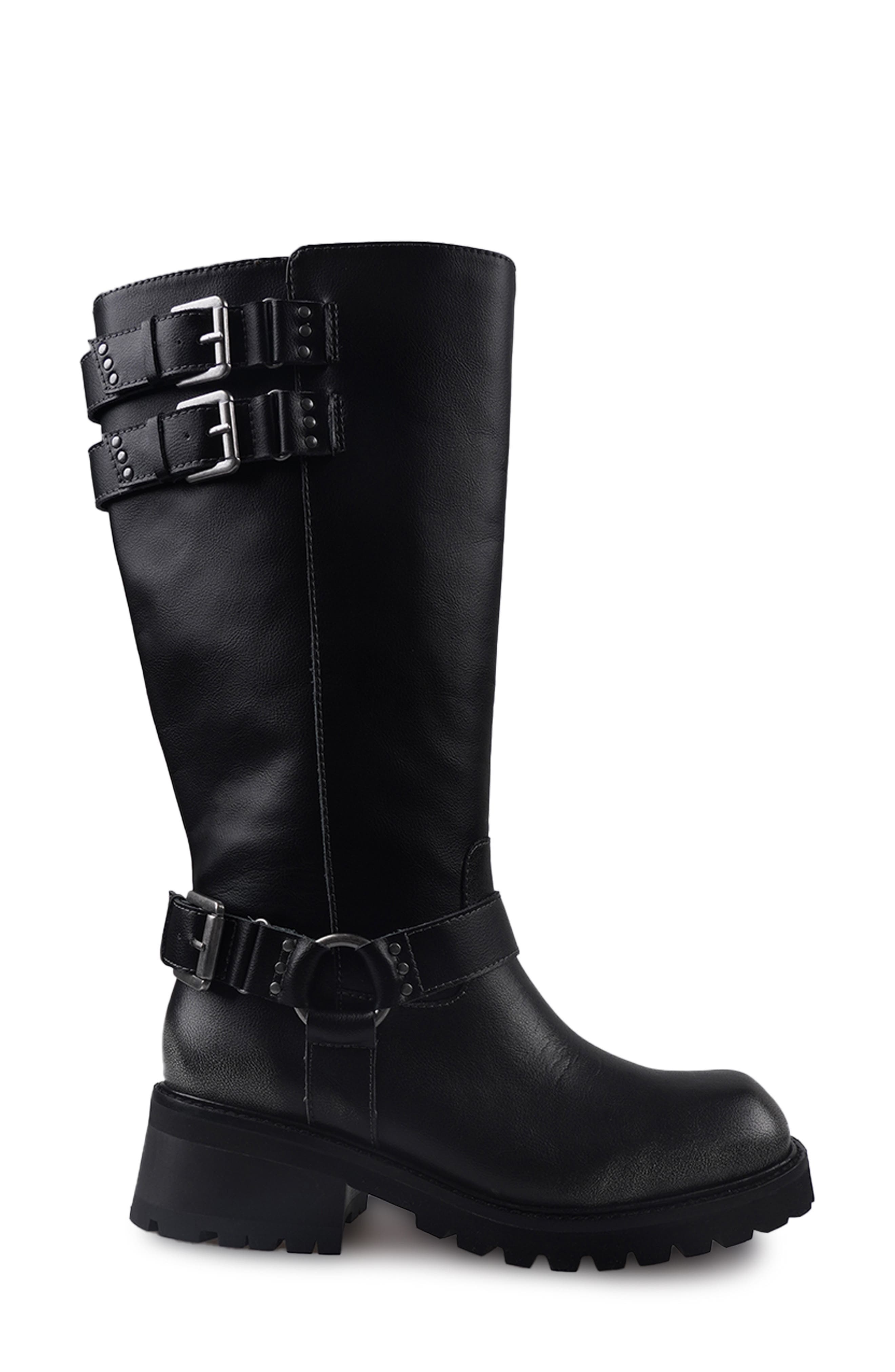 Candie's Zamora Knee High Moto Boot, Alternate, color, 