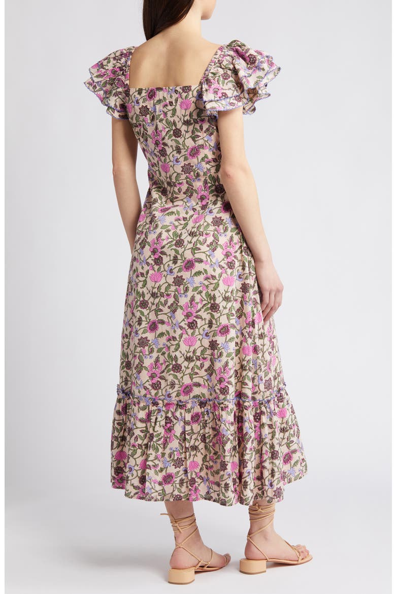 Anika Floral Organic Cotton Voile Maxi Dress, Alternate, color, KAIA PRINT