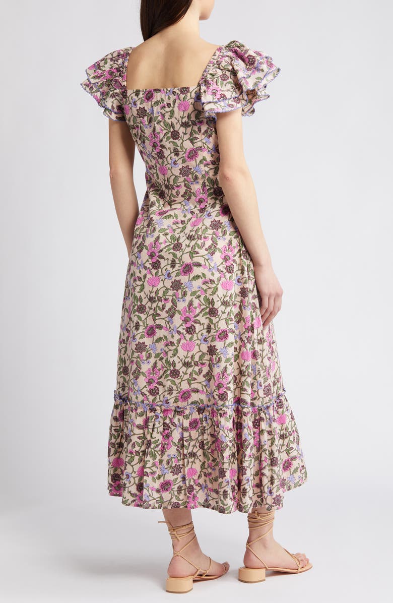 Cleobella Anika Floral Organic Cotton Voile Maxi Dress, Alternate, color,