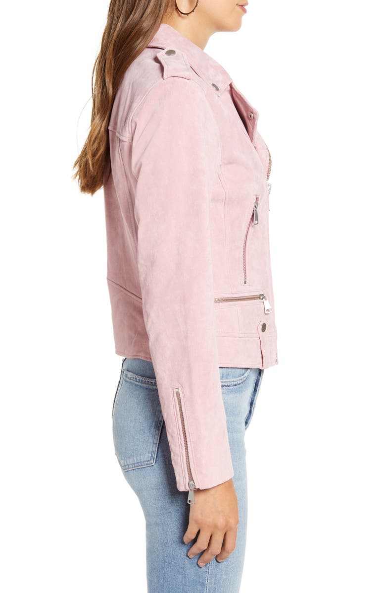 Rachel Parcell Suede Moto Jacket, Alternate, color, 