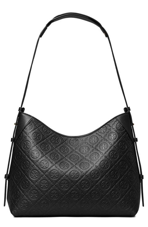 T Monogram Pebble Leather Messenger Bag