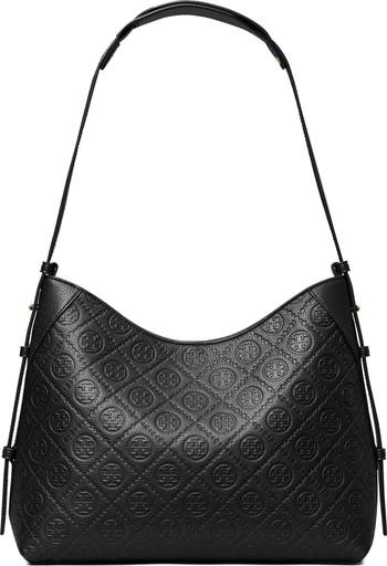 T Monogram Pebble Leather Messenger Bag