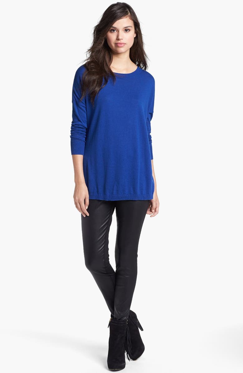 Halogen<sup>®</sup> Faux Leather & Ponte Pants, Alternate, color, 