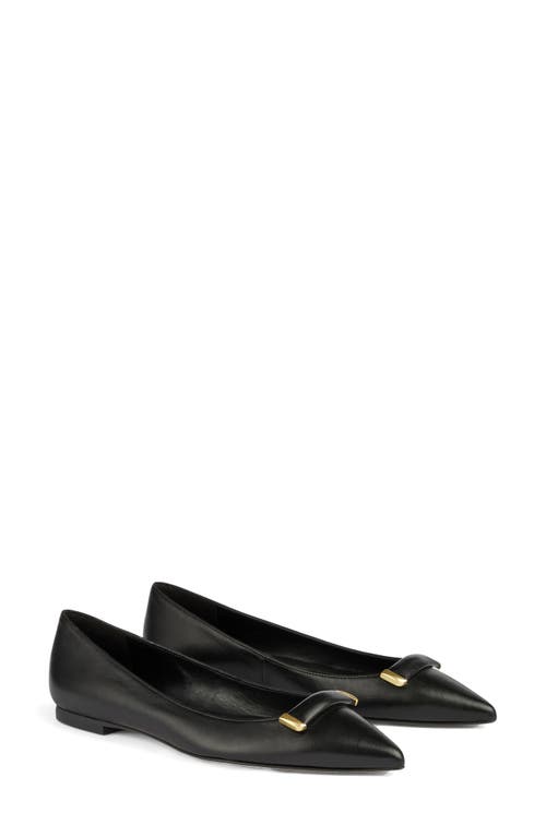 Lk Bennett Blair Pointed Toe Flat In Black