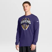 Nike Men's Nike Purple Baltimore Ravens Primetime Legend Icon Performance Long Sleeve T-Shirt