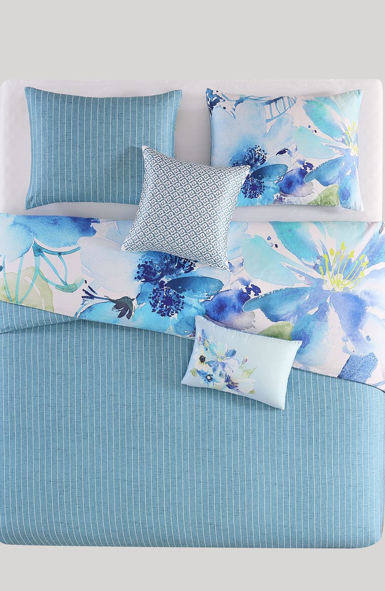 Bebejan Watercolor 5-Piece Reversible Comforter Set, Alternate, color,