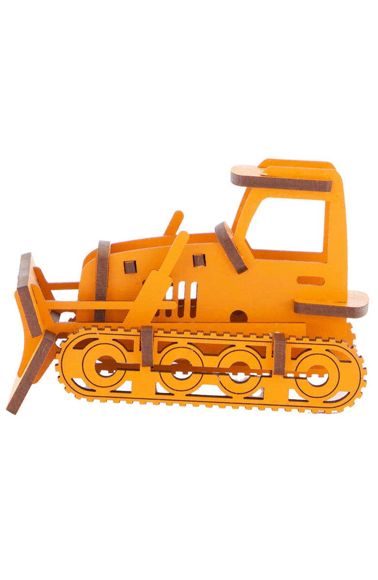 Little & Wood Woodlet Bulldozer 3D Wooden Kit set, Ages 6+, Alternate, color, Multicolored