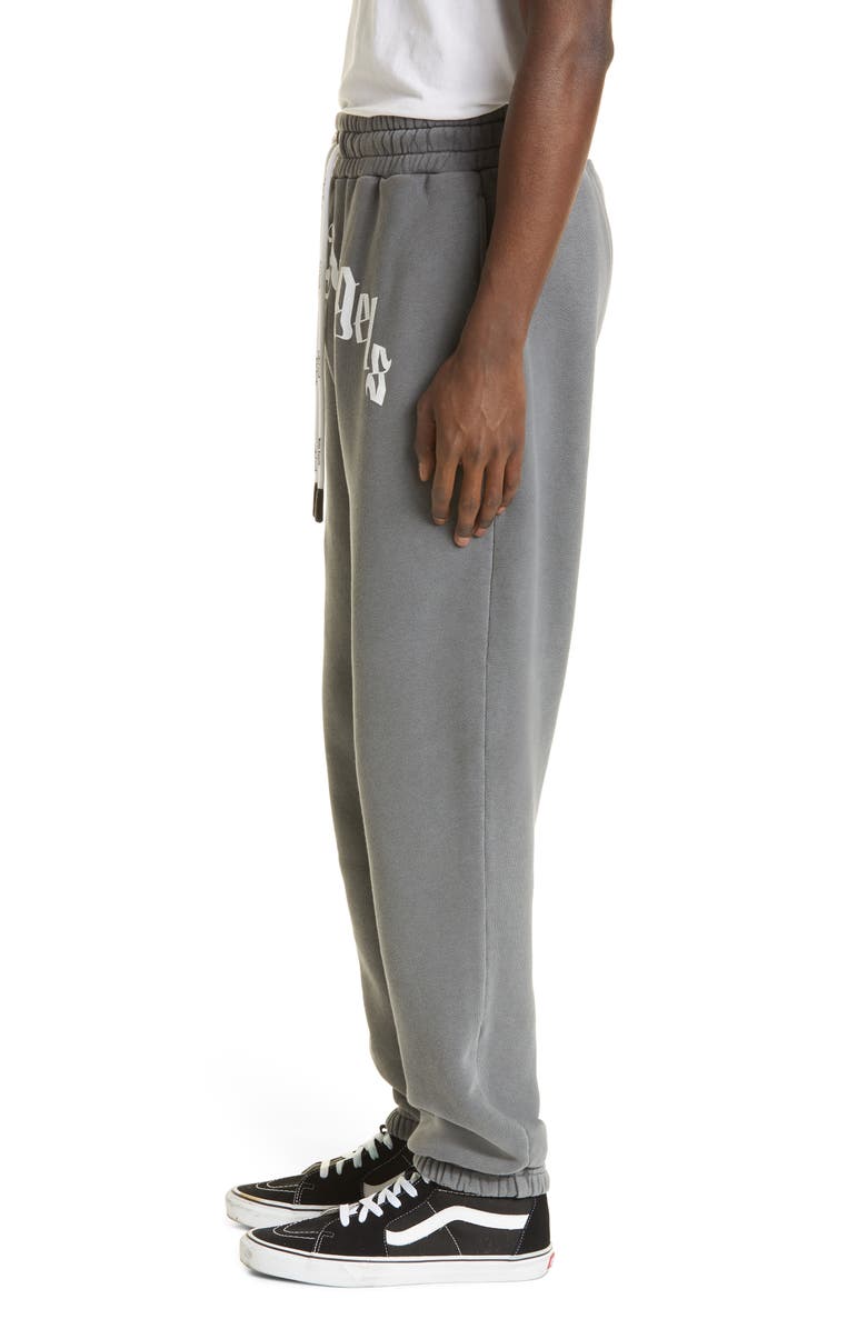 Palm Angels Curved Logo Cotton Joggers, Alternate, color,