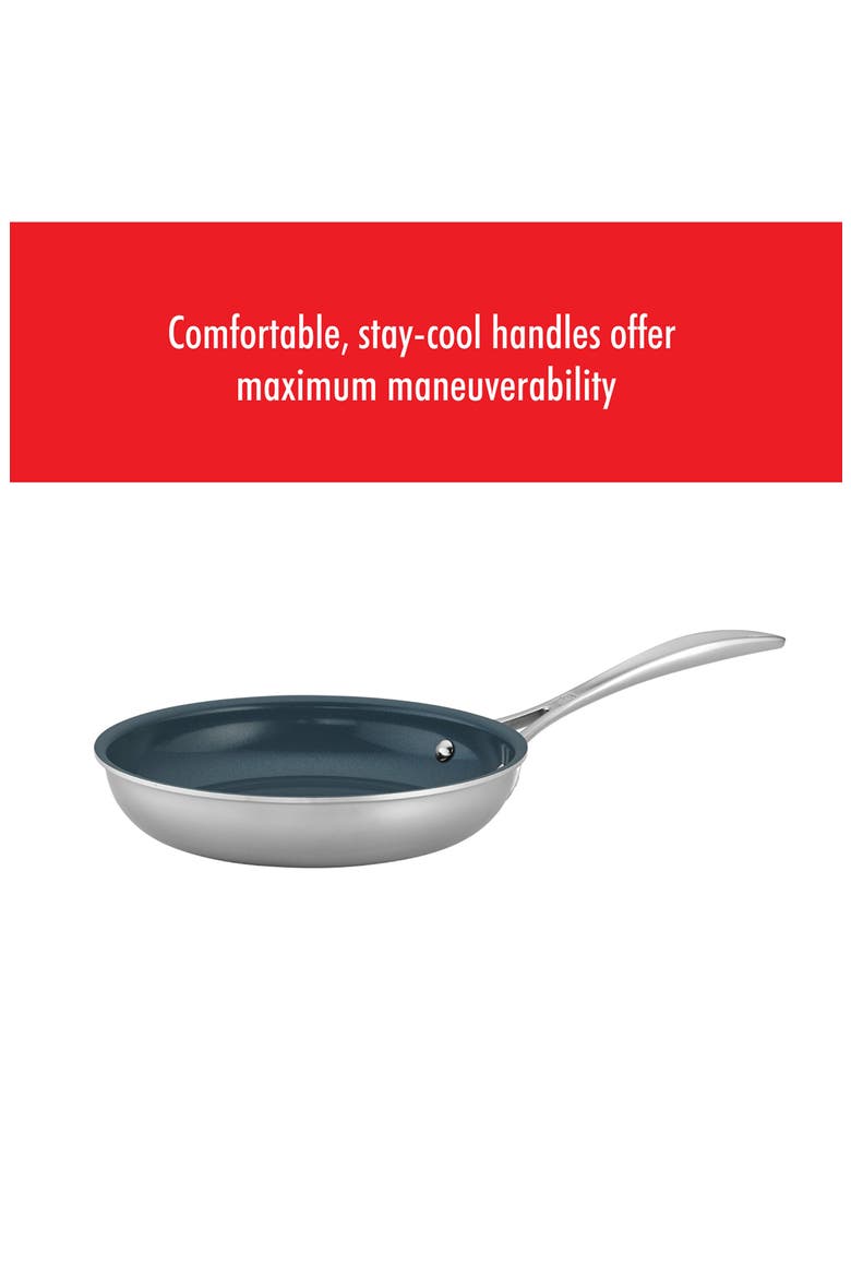 Clad CFX 8-inch Stainless Steel Ceramic Nonstick Fry Pan, Alternate, color, SILVER