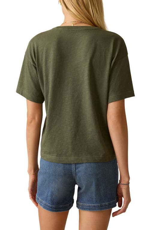 Faherty Stretch Terry Patch Pocket Shorts In Green